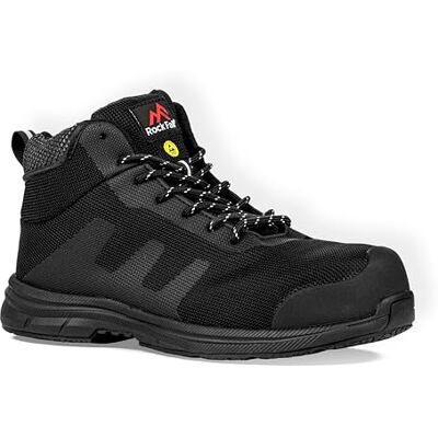 Rock Fall TeslaDRI ESD Safety Steel Toe Cap Safety Trainer Unisex, Fully Waterproof Safety Boots, SRC Slip Rated Work, Ankle High with Fibreglass Protective Toecap UK 3 Rock Fall TeslaDRI ESD Safety Steel Toe Cap Safety Trainer Unisex, Fully Waterproof Safety Boots, SRC Slip Rated Work, Ankle High with Fibreglass Protective Toecap UK 3