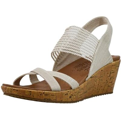 Skechers BEVERLEE HIGH TEA, Women's Ankle Strap, Natural, 6.5 UK (39.5 EU) Skechers BEVERLEE HIGH TEA, Women's Ankle Strap, Natural, 6.5 UK (39.5 EU)