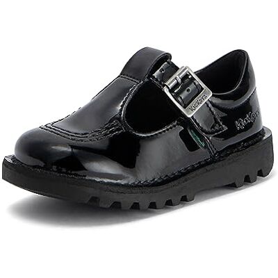 Kickers Girl's Kick T Bar Black School Shoes Classic & Stylish Extra Comfortable Premium Quality, Red, 6 UK Child Kickers Girl's Kick T Bar Black School Shoes Classic & Stylish Extra Comfortable Premium Quality, Red, 6 UK Child