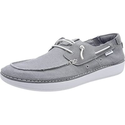 Clarks Men's Higley Tie Boat Shoe, Grey Combi., 39.5 EU Schmal Clarks Men's Higley Tie Boat Shoe, Grey Combi., 39.5 EU Schmal
