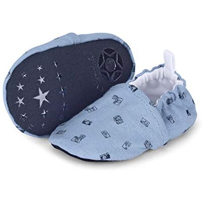 Sterntaler Unisex Baby Crawling Shoes Slippers, Sky, 15 EU Sterntaler Unisex Baby Crawling Shoes Slippers, Sky, 15 EU