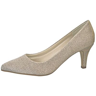 Rainbow Club Bridal Shoes Brooke Pumps, Ivory/Gold Metallic, Wedding Shoes, Satin, Comfortably Padded Size 40 EU (7 UK) Rainbow Club Bridal Shoes Brooke Pumps, Ivory/Gold Metallic, Wedding Shoes, Satin, Comfortably Padded Size 40 EU (7 UK)