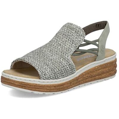 Rieker Women's 62741 Wedge Sandals, Green, 38 EU Rieker Women's 62741 Wedge Sandals, Green, 38 EU