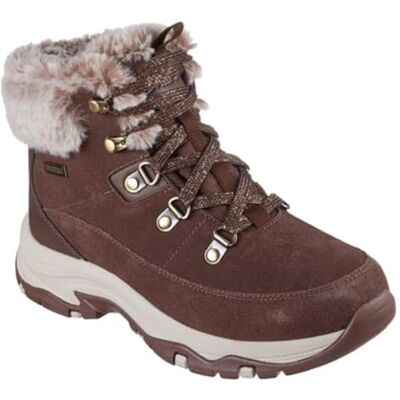 Skechers Women's Trego Snow Worries Boots, Chocolate Suede/Duraleather/Faux Fur, 4 UK Skechers Women's Trego Snow Worries Boots, Chocolate Suede/Duraleather/Faux Fur, 4 UK