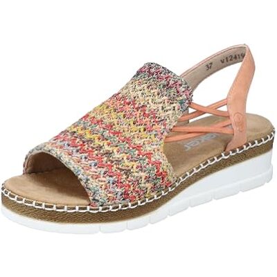 Rieker Women's V1241 Wedge Sandals, multicoloured, 7.5 UK Rieker Women's V1241 Wedge Sandals, multicoloured, 7.5 UK