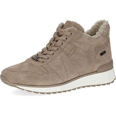 CAPRICE Women's high-top sneakers with lining made of leather Water-repellent, Brown (Mud Suede), 4 UK CAPRICE Women's high-top sneakers with lining made of leather Water-repellent, Brown (Mud Suede), 4 UK