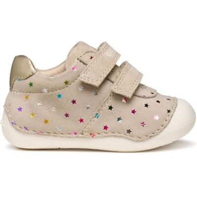 Geox Baby Girls B TUTIM First Walker Shoe, Beige/LT Gold, 3.5 UK Child Geox Baby Girls B TUTIM First Walker Shoe, Beige/LT Gold, 3.5 UK Child