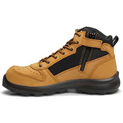 Carhartt Men's Michigan Rugged Flex® S1P Midcut Zip Safety Boot, Wheat, 37 Carhartt Men's Michigan Rugged Flex® S1P Midcut Zip Safety Boot, Wheat, 37
