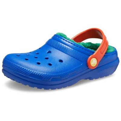 Crocs Kids Clogs, Classic Lined Clog T, Blue Bolt/Multi,7 UK Child Crocs Kids Clogs, Classic Lined Clog T, Blue Bolt/Multi,7 UK Child