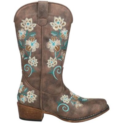 ROPER Women's Riley Floral Embroidery Snip Toe Cowboy BootsFashion Boot ROPER Women's Riley Floral Embroidery Snip Toe Cowboy BootsFashion Boot