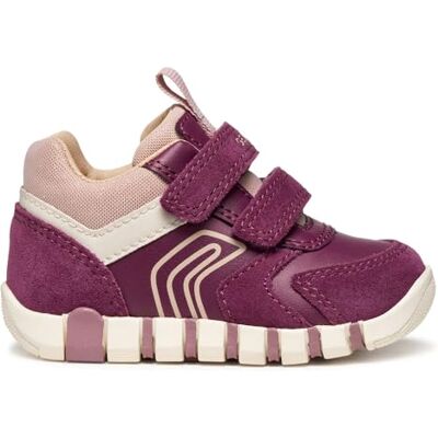 Geox Baby B IUPIDOO Girl First Walker Shoe, DK Purple/Rose, 4.5 UK Child Geox Baby B IUPIDOO Girl First Walker Shoe, DK Purple/Rose, 4.5 UK Child