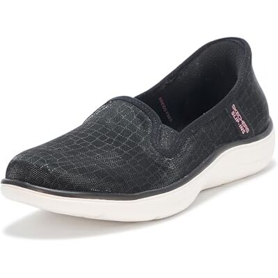 Skechers Women's On-The-go Flex-Radiant Snake Print Skimmer Hands Free Slip-ins Loafer Flat, Black Rose Gold, 6.5 UK Skechers Women's On-The-go Flex-Radiant Snake Print Skimmer Hands Free Slip-ins Loafer Flat, Black Rose Gold, 6.5 UK