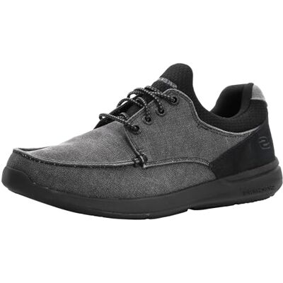 Skechers Men's Relaxed Fit-elent-mosen Boat Shoe, Black, 8 UK Skechers Men's Relaxed Fit-elent-mosen Boat Shoe, Black, 8 UK