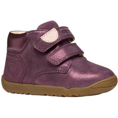 Geox Baby B MACCHIA Girl First Walker Shoe, DK Violet, 6 UK Child Geox Baby B MACCHIA Girl First Walker Shoe, DK Violet, 6 UK Child