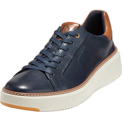 Cole Haan Mens GRANDPRØ TOPSPIN Sneaker,Navy Blazer Leather/Chestnut British tan/Ivory,11 Cole Haan Mens GRANDPRØ TOPSPIN Sneaker,Navy Blazer Leather/Chestnut British tan/Ivory,11