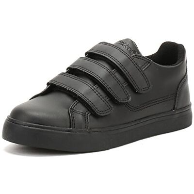 Kickers Unisex Kids Tovni Triple Strap School Shoes Smart Everyday School Look Hook & Loop Fastening, Cushioned for All-Day Wear, Black, 3 UK Child Kickers Unisex Kids Tovni Triple Strap School Shoes Smart Everyday School Look Hook & Loop Fastening, Cushioned for All-Day Wear, Black, 3 UK Child