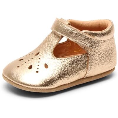 Bisgaard Girls Bloom Crawling Shoes, gold, 7UK Child Bisgaard Girls Bloom Crawling Shoes, gold, 7UK Child