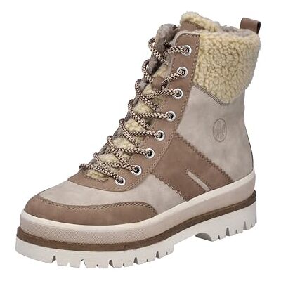 Rieker Y6230-62 Women's Lace-Up Boots Textile & Synthetic in Beige Combination, Beige 62, 3.5 UK Rieker Y6230-62 Women's Lace-Up Boots Textile & Synthetic in Beige Combination, Beige 62, 3.5 UK