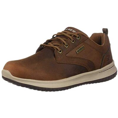 Skechers Men's Delson Antigo Trainers, Dark Brown Leather, 6.5 UK Skechers Men's Delson Antigo Trainers, Dark Brown Leather, 6.5 UK