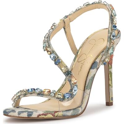 Jessica Simpson Women's Jaycin High Heel Sandal, Cream Multi, 8 Jessica Simpson Women's Jaycin High Heel Sandal, Cream Multi, 8