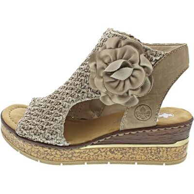 Rieker Women's Mules 63778, Women's Slippers, beige, 7.5 UK Rieker Women's Mules 63778, Women's Slippers, beige, 7.5 UK