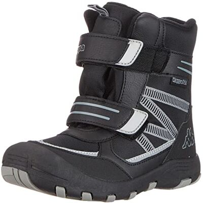 Kappa Blackpool Tex K Snow Shoe, Black Grey, 9 UK Child Kappa Blackpool Tex K Snow Shoe, Black Grey, 9 UK Child