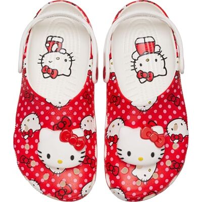Crocs Unisex-Child Classic Hello Kitty Clog, Multi, 1 UK Crocs Unisex-Child Classic Hello Kitty Clog, Multi, 1 UK
