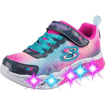 Skechers Girl's Flutter Heart Lights Simply Love Sneakers, Navy Synthetic/Mesh, 10.5 UK Child Skechers Girl's Flutter Heart Lights Simply Love Sneakers, Navy Synthetic/Mesh, 10.5 UK Child