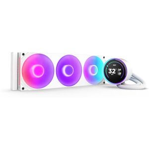 NZXT Kraken Elite 360 RGB AIO CPU Liquid Cooler 360mm Radiator F360 RGB Core Fan Customizable 2.72" IPS LCD Turbine Pump Intel® LGA 1700, 1200/115X, 1851 AMD® AM5, AM4 White NZXT Kraken Elite 360 RGB AIO CPU Liquid Cooler 360mm Radiator F360 RGB Core Fan Customizable 2.72" IPS LCD Turbine Pump Intel® LGA 1700, 1200/115X, 1851 AMD® AM5, AM4 White