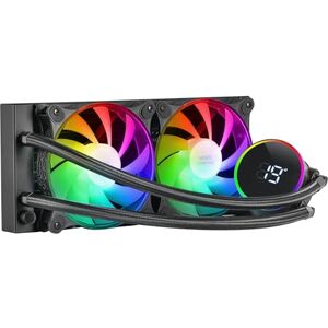 Mars Gaming ML-LCD240, Liquid Cooled AIO, TDP 500W, 2x FDB ARGB 120mm Fans, LCD Display with Temperature Monitoring, Opti-Chamber Pump 3rd Gen, Universal Multisocket, Black Mars Gaming ML-LCD240, Liquid Cooled AIO, TDP 500W, 2x FDB ARGB 120mm Fans, LCD Display with Temperature Monitoring, Opti-Chamber Pump 3rd Gen, Universal Multisocket, Black