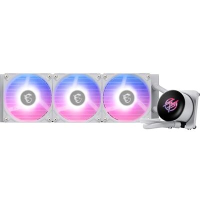 MSI MPG CORELIQUID P13 360 WHITE AIO CPU Liquid Cooler Full-Plane & Screwless Copper Base, Improved Water Channel Design, ARGB GEN2, CycloBlade 9, Split-Flow Radiator, Rifle Bearing Fans MSI MPG CORELIQUID P13 360 WHITE AIO CPU Liquid Cooler Full-Plane & Screwless Copper Base, Improved Water Channel Design, ARGB GEN2, CycloBlade 9, Split-Flow Radiator, Rifle Bearing Fans