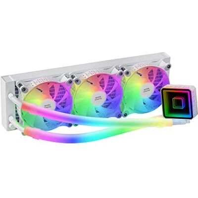 Mars Gaming ML-ULTRA360 White, Liquid CPU Cooling, TDP 650W, Infinity Mirror, 3 Silent FDB ARGB Fans, ARGB Tubes, Universal Multisocket Mars Gaming ML-ULTRA360 White, Liquid CPU Cooling, TDP 650W, Infinity Mirror, 3 Silent FDB ARGB Fans, ARGB Tubes, Universal Multisocket