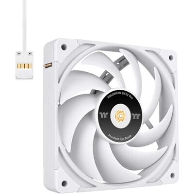 Thermaltake TOUGHFAN EX14 Pro Snow PC Cooling Fan, Magnetic Connection, Swappable Fan Blade, PWM Controlled 500~2000 RPM, Air Flow 119.6 CFM, 140mm Case/Radiator Fan (3 Pack) CL-F172-PL14WT-A Thermaltake TOUGHFAN EX14 Pro Snow PC Cooling Fan, Magnetic Connection, Swappable Fan Blade, PWM Controlled 500~2000 RPM, Air Flow 119.6 CFM, 140mm Case/Radiator Fan (3 Pack) CL-F172-PL14WT-A
