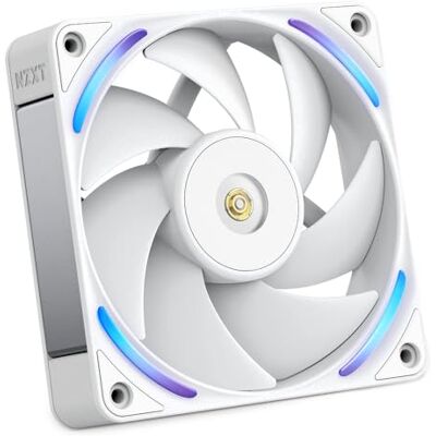 NZXT F120X Performance Fan 120mm PWM RGB PC Case Fan Max Airflow & Static Pressure Low Noise LCP Frame & Blades Magnetic Fluid Dynamic Bearing 30mm Thick White NZXT F120X Performance Fan 120mm PWM RGB PC Case Fan Max Airflow & Static Pressure Low Noise LCP Frame & Blades Magnetic Fluid Dynamic Bearing 30mm Thick White