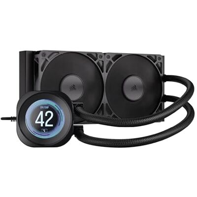 Corsair NAUTILUS 240 RS LCD Liquid CPU Cooler – 2.1" IPS LCD Screen, 240mm AIO, Low-Noise, Daisy-Chain, Intel LGA 1851/1700, AMD AM5/AM4 – 2x RS120 Fans Included – Black Corsair NAUTILUS 240 RS LCD Liquid CPU Cooler – 2.1" IPS LCD Screen, 240mm AIO, Low-Noise, Daisy-Chain, Intel LGA 1851/1700, AMD AM5/AM4 – 2x RS120 Fans Included – Black