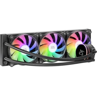 Mars Gaming ML-LCD360, AIO Liquid Cooling, 600W TDP, 3x 120mm FDB ARGB Fans, LCD Display with Temperature Monitoring, Opti-Chamber 3rd Gen Pump, Universal Multisocket, Black Mars Gaming ML-LCD360, AIO Liquid Cooling, 600W TDP, 3x 120mm FDB ARGB Fans, LCD Display with Temperature Monitoring, Opti-Chamber 3rd Gen Pump, Universal Multisocket, Black