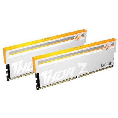 Lexar THOR Z Series RGB DDR5 RAM 32GB Kit (2x16GB) 6000 MHz CL36, DRAM 288-Pin UDIMM Desktop, PC High-Performance Gaming Computer Memory for Intel XMP 3.0/AMD EXPO, PMIC/On-die ECC/1.4V Silver Lexar THOR Z Series RGB DDR5 RAM 32GB Kit (2x16GB) 6000 MHz CL36, DRAM 288-Pin UDIMM Desktop, PC High-Performance Gaming Computer Memory for Intel XMP 3.0/AMD EXPO, PMIC/On-die ECC/1.4V Silver