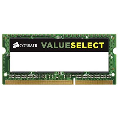 Corsair Value Select SODIMM 4GB (1x4GB) DDR3 Up to 1600MHz C11 Memory for Laptop/Notebooks Black Corsair Value Select SODIMM 4GB (1x4GB) DDR3 Up to 1600MHz C11 Memory for Laptop/Notebooks Black
