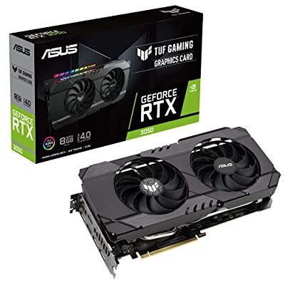 Asus TUF Gaming GeForce RTX 3050 Gaming Graphics Card (PCIe 4.0, 8GB GDDR6, HDMI 2.1, DisplayPort 1.4a, Dual ball fan bearings, all-aluminum shroud, 2.8-slot design, GPU Tweak II) Asus TUF Gaming GeForce RTX 3050 Gaming Graphics Card (PCIe 4.0, 8GB GDDR6, HDMI 2.1, DisplayPort 1.4a, Dual ball fan bearings, all-aluminum shroud, 2.8-slot design, GPU Tweak II)