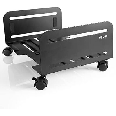 VIVO Large Computer Tower Desktop ATX-Case, CPU Steel Rolling Stand, 7.8 to 14 inch Wide Adjustable Mobile Cart Holder with Locking Caster Wheels, Gaming PC Holder, Black, CART-PC01L VIVO Large Computer Tower Desktop ATX-Case, CPU Steel Rolling Stand, 7.8 to 14 inch Wide Adjustable Mobile Cart Holder with Locking Caster Wheels, Gaming PC Holder, Black, CART-PC01L