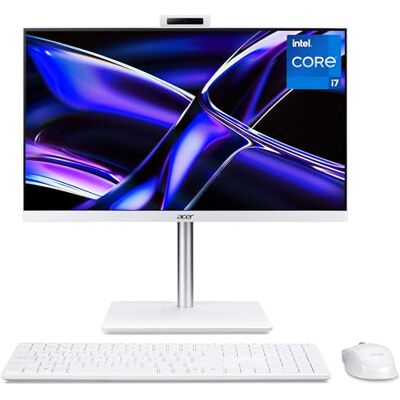 Acer Aspire C27-1E All-in-One Desktop PC Intel Core i7-1355U, 8GB, 1TB SSD, Integrated Graphics, 27" Full HD, Windows 11, White Acer Aspire C27-1E All-in-One Desktop PC Intel Core i7-1355U, 8GB, 1TB SSD, Integrated Graphics, 27" Full HD, Windows 11, White