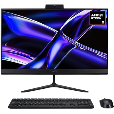 Acer Aspire C24-B Copilot+ All-in-One Desktop PC AMD Ryzen 5-340, 16GB, 1TB SSD, Integrated AMD Radeon Graphics, 23.8" 120Hz Full HD Display, Windows 11, Black Acer Aspire C24-B Copilot+ All-in-One Desktop PC AMD Ryzen 5-340, 16GB, 1TB SSD, Integrated AMD Radeon Graphics, 23.8" 120Hz Full HD Display, Windows 11, Black