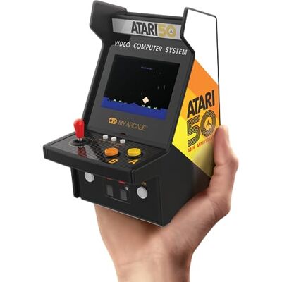 My Arcade Atari Mini Arcade Machine Micro Player Pro Table Top Arcade Machine, Portable Handheld Game, Retro Gaming Console, Mini Retro Games Machines for Kids & Adults My Arcade Atari Mini Arcade Machine Micro Player Pro Table Top Arcade Machine, Portable Handheld Game, Retro Gaming Console, Mini Retro Games Machines for Kids & Adults