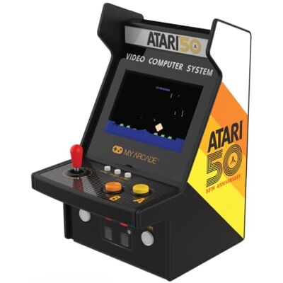My Arcade Atari Mini Arcade Machine Micro Player Pro Table Top Arcade Machine, Portable Handheld Game, Retro Gaming Console, Mini Retro Games Machines for Kids & Adults My Arcade Atari Mini Arcade Machine Micro Player Pro Table Top Arcade Machine, Portable Handheld Game, Retro Gaming Console, Mini Retro Games Machines for Kids & Adults