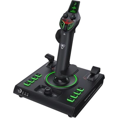 Turtle Beach VelocityOne Flightstick II Sim Controller for PC Black, Joystick for Air & Space Combat Simulation, 38 Programmable Inputs, 8 Hall-Effect Axes, RGB Lighting, Flight Display Turtle Beach VelocityOne Flightstick II Sim Controller for PC Black, Joystick for Air & Space Combat Simulation, 38 Programmable Inputs, 8 Hall-Effect Axes, RGB Lighting, Flight Display