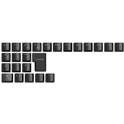 GLORIOUS Gaming 24 ABS Doubleshot Keycaps V2 (Spanish Layout) Two-Tone Injection Mould, Anti-Fade, RGB Clear Symbols, Suitable for MX Bases, Spanish Layout Black GLORIOUS Gaming 24 ABS Doubleshot Keycaps V2 (Spanish Layout) Two-Tone Injection Mould, Anti-Fade, RGB Clear Symbols, Suitable for MX Bases, Spanish Layout Black