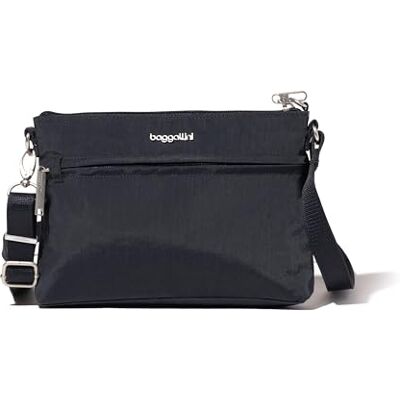 Baggallini Women's Securtex Anti-Theft Memento Crossbody Bag, French Navy, One Size Baggallini Women's Securtex Anti-Theft Memento Crossbody Bag, French Navy, One Size