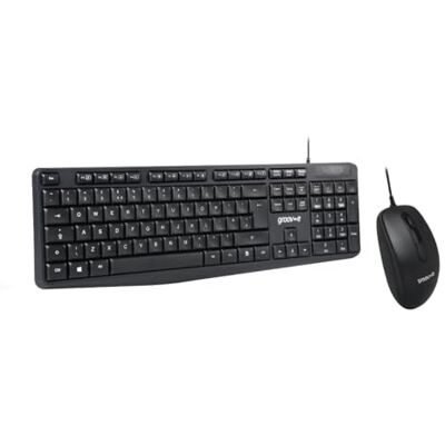groov e Groov-e Wired Full-Size Keyboard and Mouse Combo Computer Accessories for Laptops and PCs, Ergonomic Design, Silent Keys, USB Connection, Compact Mouse, Qwerty Keyboard Black groov e Groov-e Wired Full-Size Keyboard and Mouse Combo Computer Accessories for Laptops and PCs, Ergonomic Design, Silent Keys, USB Connection, Compact Mouse, Qwerty Keyboard Black