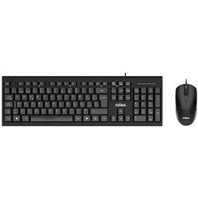 Nilox Keyboard and Mouse NXKME0011 Black QWERTY Spanish Nilox Keyboard and Mouse NXKME0011 Black QWERTY Spanish