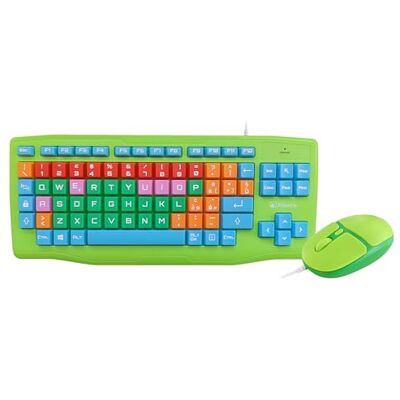 Atlantis Kids Keyboard + Mouse, Italian QWERTY Keyboard and USB Mouse Kit up to 1600 Dpi with Large, Soft, Coloured Keys, Enlarged Characters Atlantis Kids Keyboard + Mouse, Italian QWERTY Keyboard and USB Mouse Kit up to 1600 Dpi with Large, Soft, Coloured Keys, Enlarged Characters